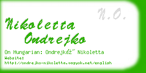 nikoletta ondrejko business card